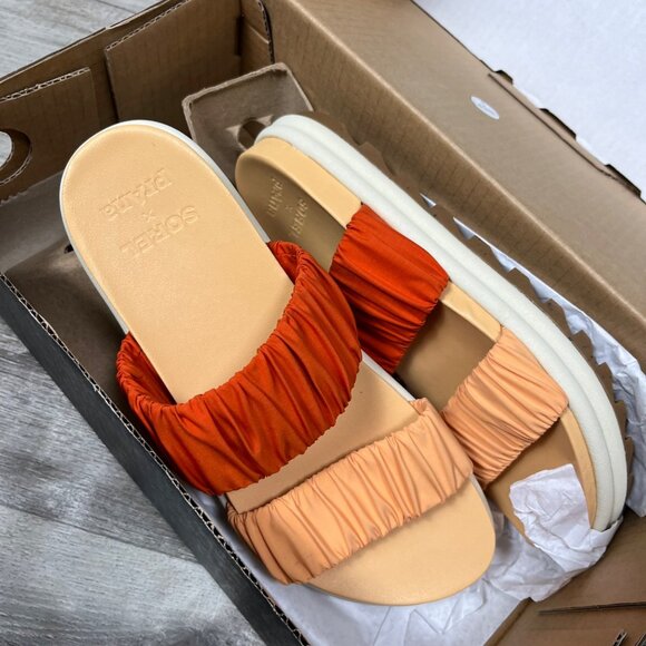 Sorel x Prana Roaming Two Strap Slide Flat Sandals Desert Spark NWT Size 9.5 - Picture 7 of 10